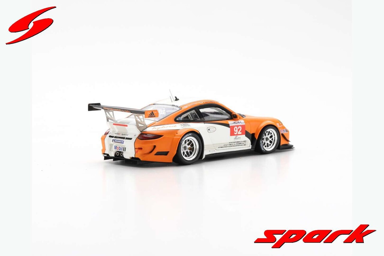 Porsche Porsche 997 GT3 R Hybrid #92 6th 1000 kms of Zhuhai ILMC 2010 Winner LMGTH Class - 1:43 - Spark Porsche Porsche 997 GT3 R Hybrid #92 6th 1000 kms of Zhuhai ILMC 2010 Winner LMGTH Class - 1:43 - Spark