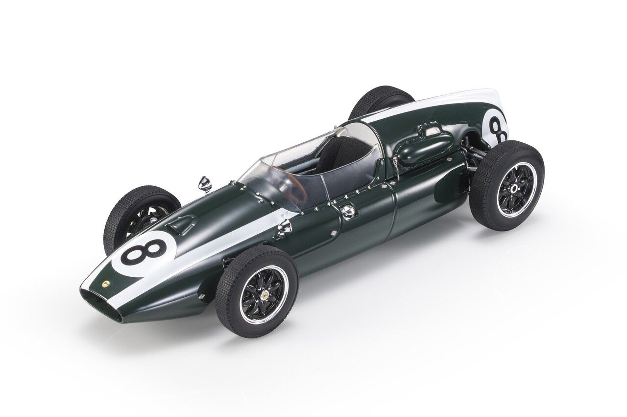 Formule 1 Cooper T51 #8 Climax Team Cooper Car Company 1959 Jack Brabham World Champion - 1:18 - GP Replicas Formule 1 Cooper T51 #8 Climax Team Cooper Car Company 1959 Jack Brabham World Champion - 1:18 - GP Replicas