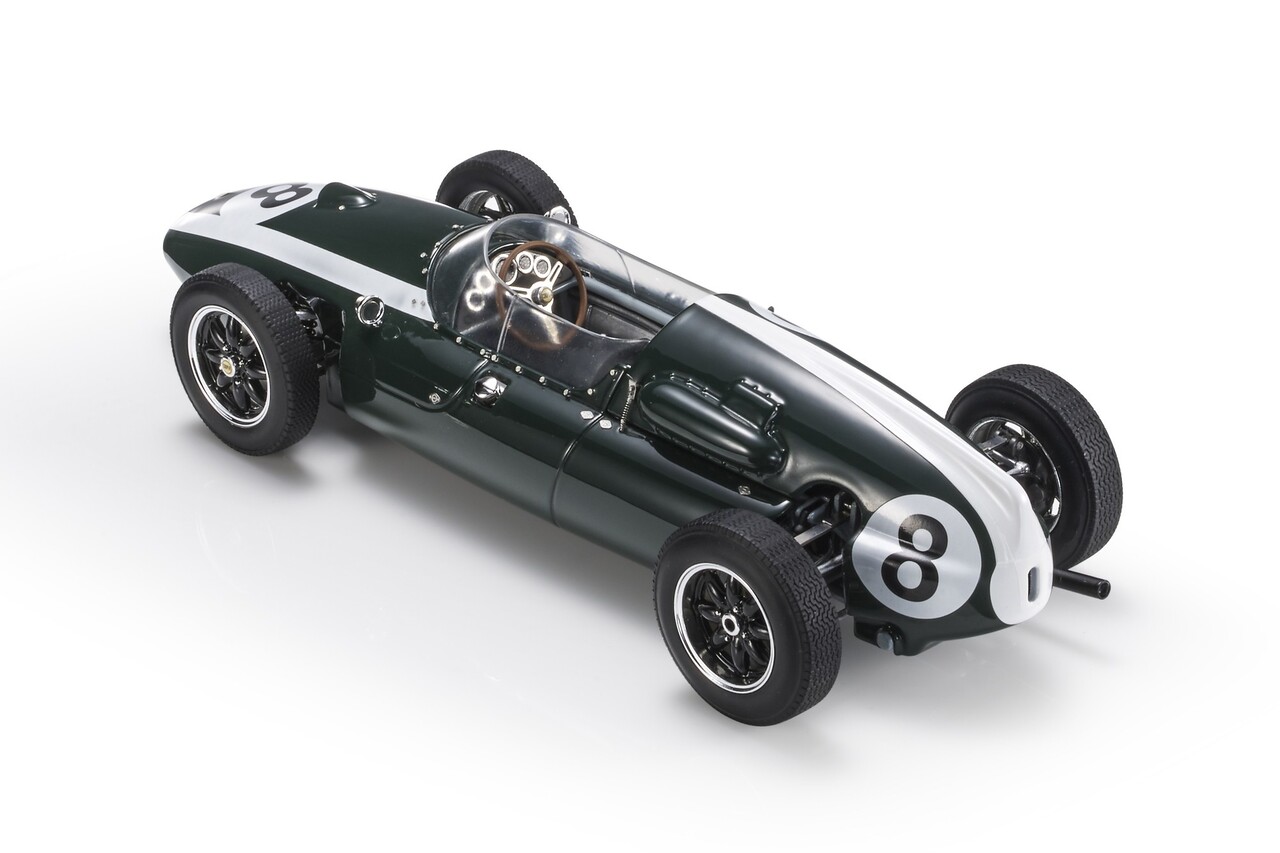 Formule 1 Cooper T51 #8 Climax Team Cooper Car Company 1959 Jack Brabham World Champion - 1:18 - GP Replicas Formule 1 Cooper T51 #8 Climax Team Cooper Car Company 1959 Jack Brabham World Champion - 1:18 - GP Replicas