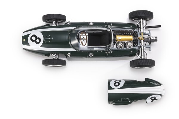 Formule 1 Cooper T51 #8 Climax Team Cooper Car Company 1959 Jack Brabham World Champion - 1:18 - GP Replicas Formule 1 Cooper T51 #8 Climax Team Cooper Car Company 1959 Jack Brabham World Champion - 1:18 - GP Replicas