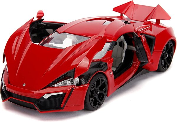 Movie Memorabilia Fast & Furious Lykan Hypersport (+ Dom Figure + Lights) - 1:18 - Jada Toys