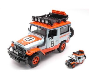 Toyota Toyota FJ40 Hard Top Off Road Version #8 + Roof Rack 'Gulf' 1974 - 1:24 - Motor Max Toyota Toyota FJ40 Hard Top Off Road Version #8 + Roof Rack 'Gulf' 1974 - 1:24 - Motor Max