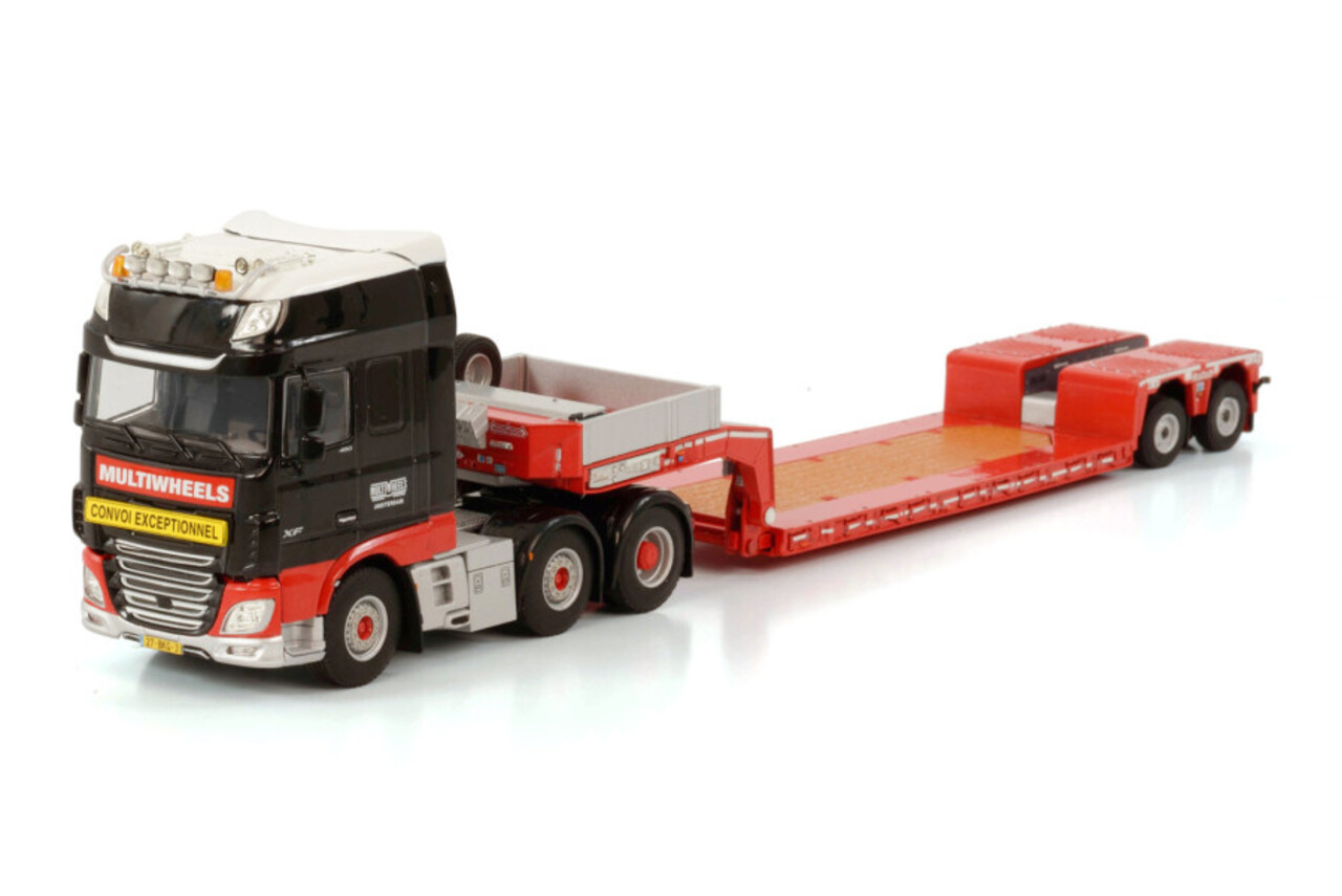 Daf DAF XF Super Space Cab (MY2017)  6x2 Twinsteer + Euro Low Loader 2 Axle 'Multiwheels' -1:50 - WSI Models Daf DAF XF Super Space Cab (MY2017)  6x2 Twinsteer + Euro Low Loader 2 Axle 'Multiwheels' -1:50 - WSI Models