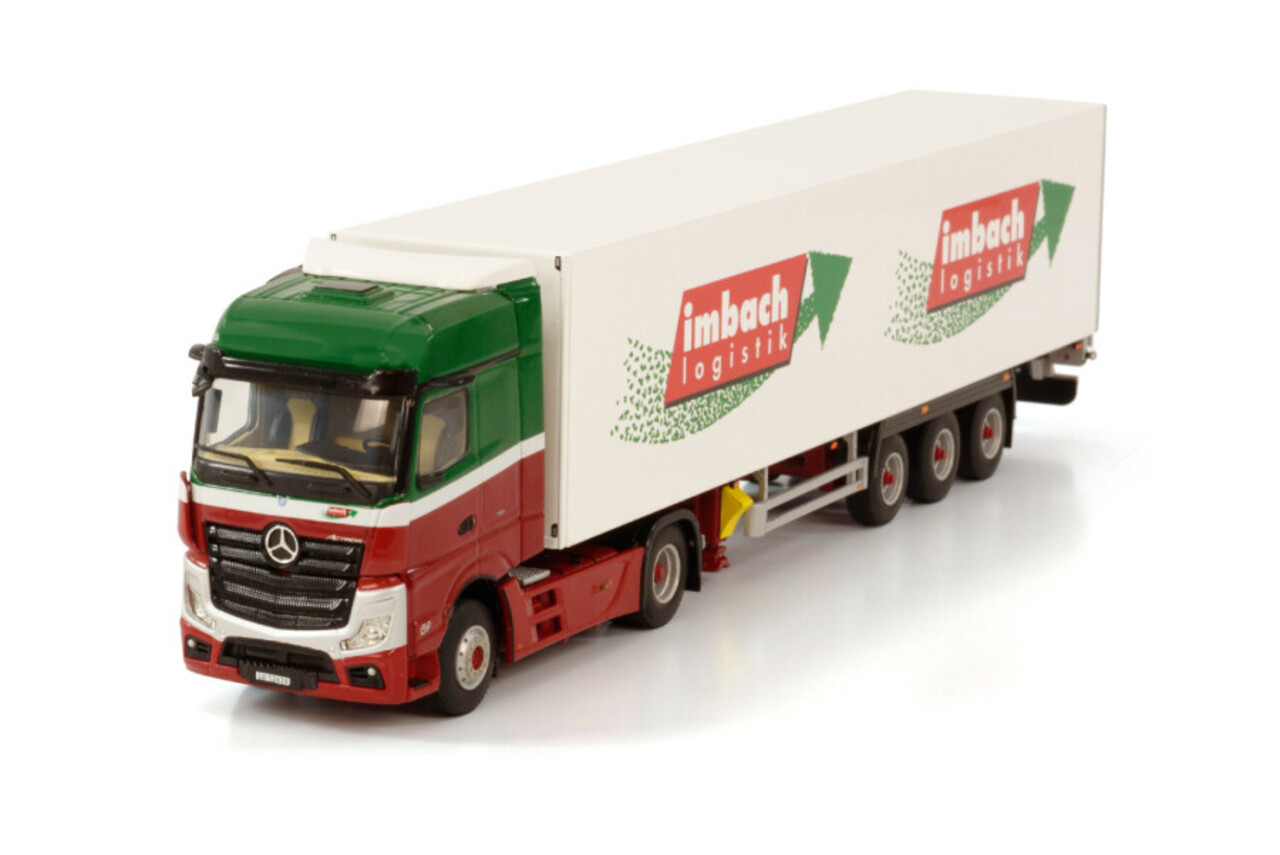 Mercedes-Benz Mercedes-Benz Actros MP5 Big Space 4x2 + Box Semitrailer 3 Axle 'Imbach Logistik' - 1:50 - WSI Models Mercedes-Benz Mercedes-Benz Actros MP5 Big Space 4x2 + Box Semitrailer 3 Axle 'Imbach Logistik' - 1:50 - WSI Models
