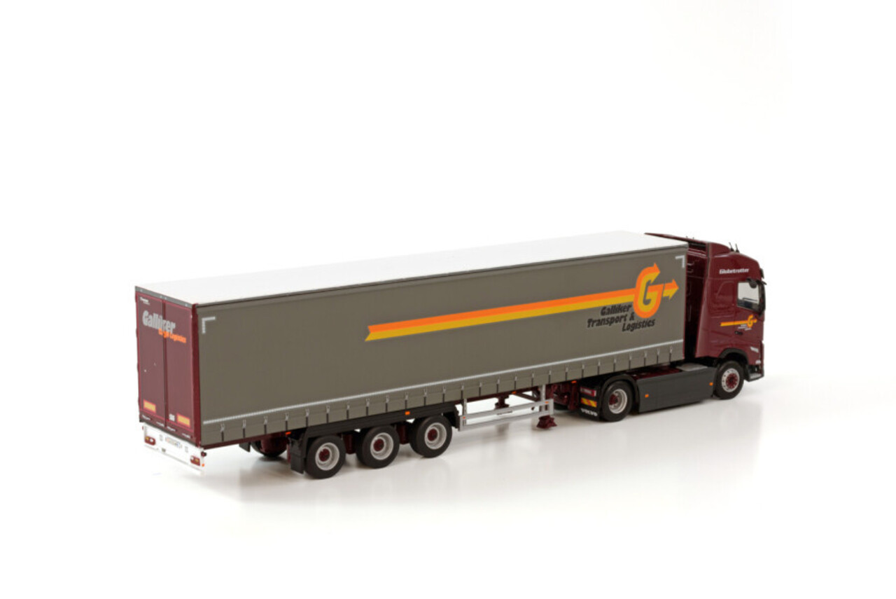 Volvo Volvo FH5 Globetrotter 4x2 + Curtainside Semi Trailer 3 Axle 'Galliker' - 1:50 - WSI Models Volvo Volvo FH5 Globetrotter 4x2 + Curtainside Semi Trailer 3 Axle 'Galliker' - 1:50 - WSI Models