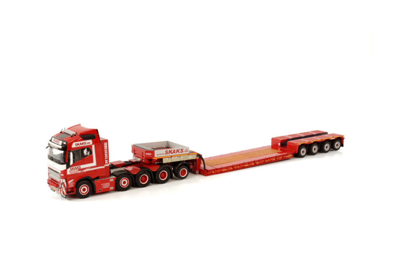 Volvo Volvo FH5 Globetrotter 8x4 + Add On Axle + Low Loader 4 Axle 'Skaks Speciaaltransport' - 1:50 - WSI Models Volvo Volvo FH5 Globetrotter 8x4 + Add On Axle + Low Loader 4 Axle 'Skaks Speciaaltransport' - 1:50 - WSI Models