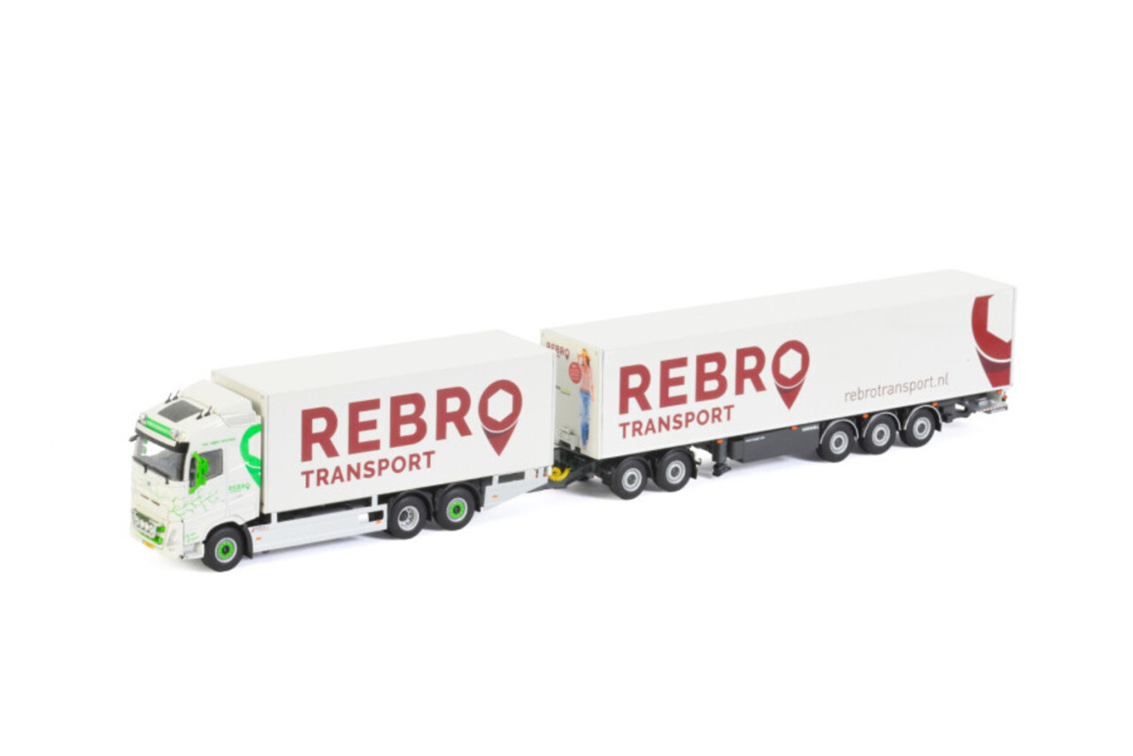 Volvo Volvo FH5 Globetrotter 6x2 Tag Axle Combi LZV 'Rebro Transport' - 1:50 - WSI Models Volvo Volvo FH5 Globetrotter 6x2 Tag Axle Combi LZV 'Rebro Transport' - 1:50 - WSI Models