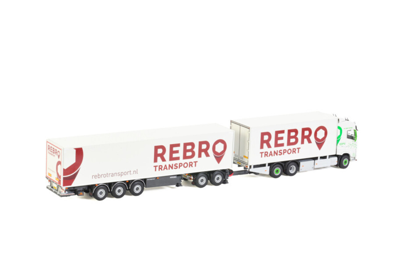 Volvo Volvo FH5 Globetrotter 6x2 Tag Axle Combi LZV 'Rebro Transport' - 1:50 - WSI Models Volvo Volvo FH5 Globetrotter 6x2 Tag Axle Combi LZV 'Rebro Transport' - 1:50 - WSI Models
