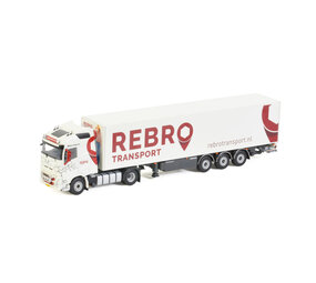 Volvo Volvo FH05 Globetrotter 4x2 + Semi Box Trailer 3 Axle  'Rebro Transport'- 1:50 - WSI Models Volvo Volvo FH05 Globetrotter 4x2 + Semi Box Trailer 3 Axle  'Rebro Transport'- 1:50 - WSI Models