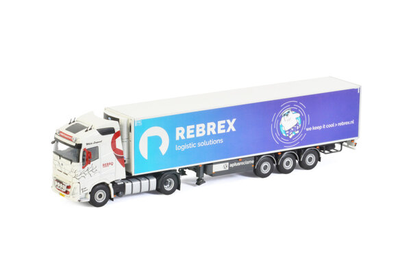 Volvo Volvo FH05 Globetrotter 4x2 + Semi Reefer Trailer 3 Axle  'Rebrex Transport' - 1:50 - WSI Models