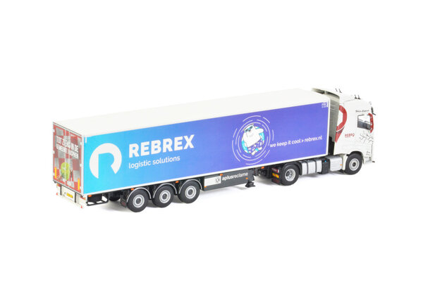 Volvo Volvo FH05 Globetrotter 4x2 + Semi Reefer Trailer 3 Axle  'Rebrex Transport' - 1:50 - WSI Models
