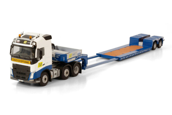 Volvo Volvo FH04 Globetrotter 6x2 Twinsteer + Extendable Low Loader 2 Axle 'TLR Robinet' - 1:50 - WSI Models Volvo Volvo FH04 Globetrotter 6x2 Twinsteer + Extendable Low Loader 2 Axle 'TLR Robinet' - 1:50 - WSI Models