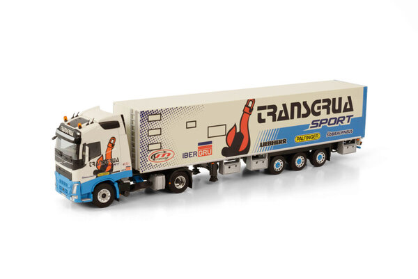 Volvo Volvo FH4 Globetrotter 4x2 + Box Semi Trailer 3 Axle 'Transgrua' - 1:50 - WSI Models