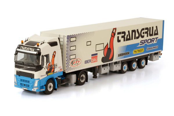 Volvo Volvo FH4 Globetrotter 4x2 + Box Semi Trailer 3 Axle 'Transgrua' - 1:50 - WSI Models