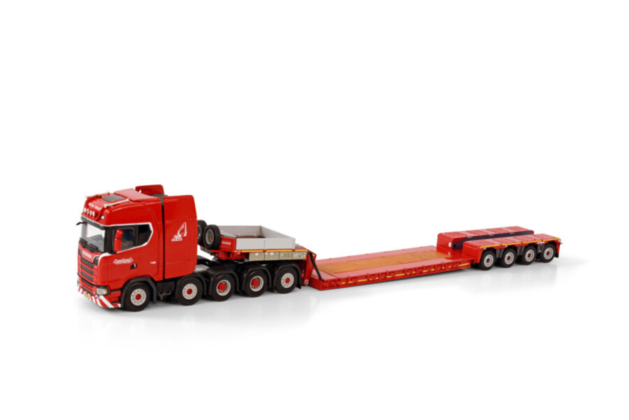 Scania Scania S Highline CS20H 10x4 + Nooteboom Low Loader 4 Axle - 1:50 - WSI Models
