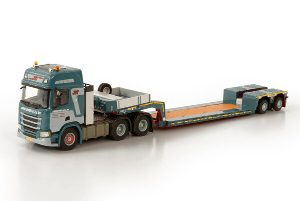 Scania Scania R Highline CR20H 6x4 + Euro Low Loader 2 Axle 'J.Brouwer En Zn.' - 1:50 - WSI Models Scania Scania R Highline CR20H 6x4 + Euro Low Loader 2 Axle 'J.Brouwer En Zn.' - 1:50 - WSI Models