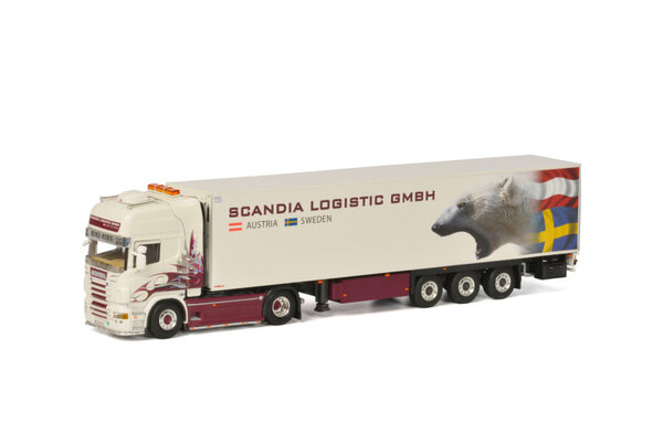 Scania Scania R6 Topline 4x2 + Reefer Semitrailer 3 Axle 'Scandia Logistic' - 1:50 - WSI Models Scania Scania R6 Topline 4x2 + Reefer Semitrailer 3 Axle 'Scandia Logistic' - 1:50 - WSI Models