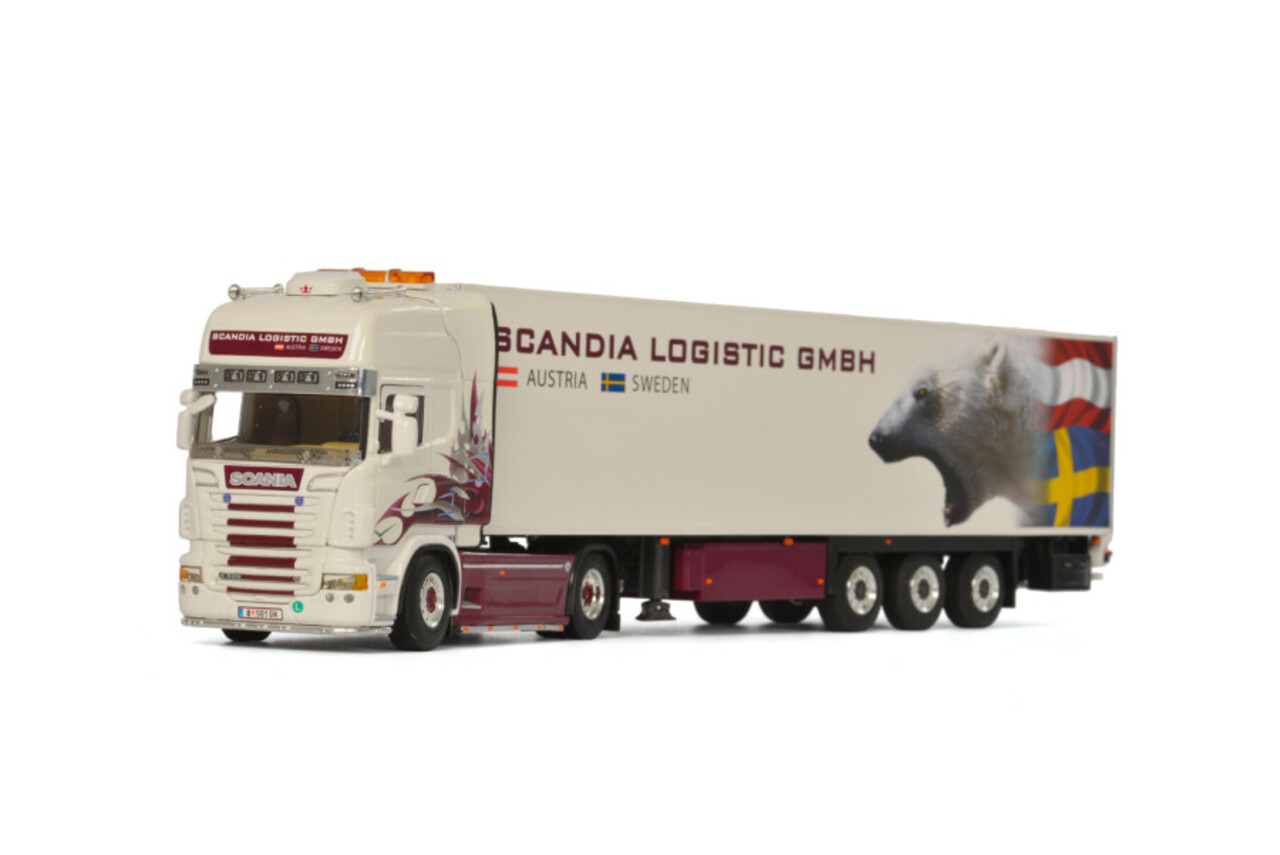 Scania Scania R6 Topline 4x2 + Reefer Semitrailer 3 Axle 'Scandia Logistic' - 1:50 - WSI Models Scania Scania R6 Topline 4x2 + Reefer Semitrailer 3 Axle 'Scandia Logistic' - 1:50 - WSI Models