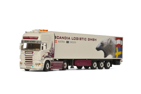 Scania Scania R6 Topline 4x2 + Reefer Semitrailer 3 Axle 'Scandia Logistic' - 1:50 - WSI Models Scania Scania R6 Topline 4x2 + Reefer Semitrailer 3 Axle 'Scandia Logistic' - 1:50 - WSI Models