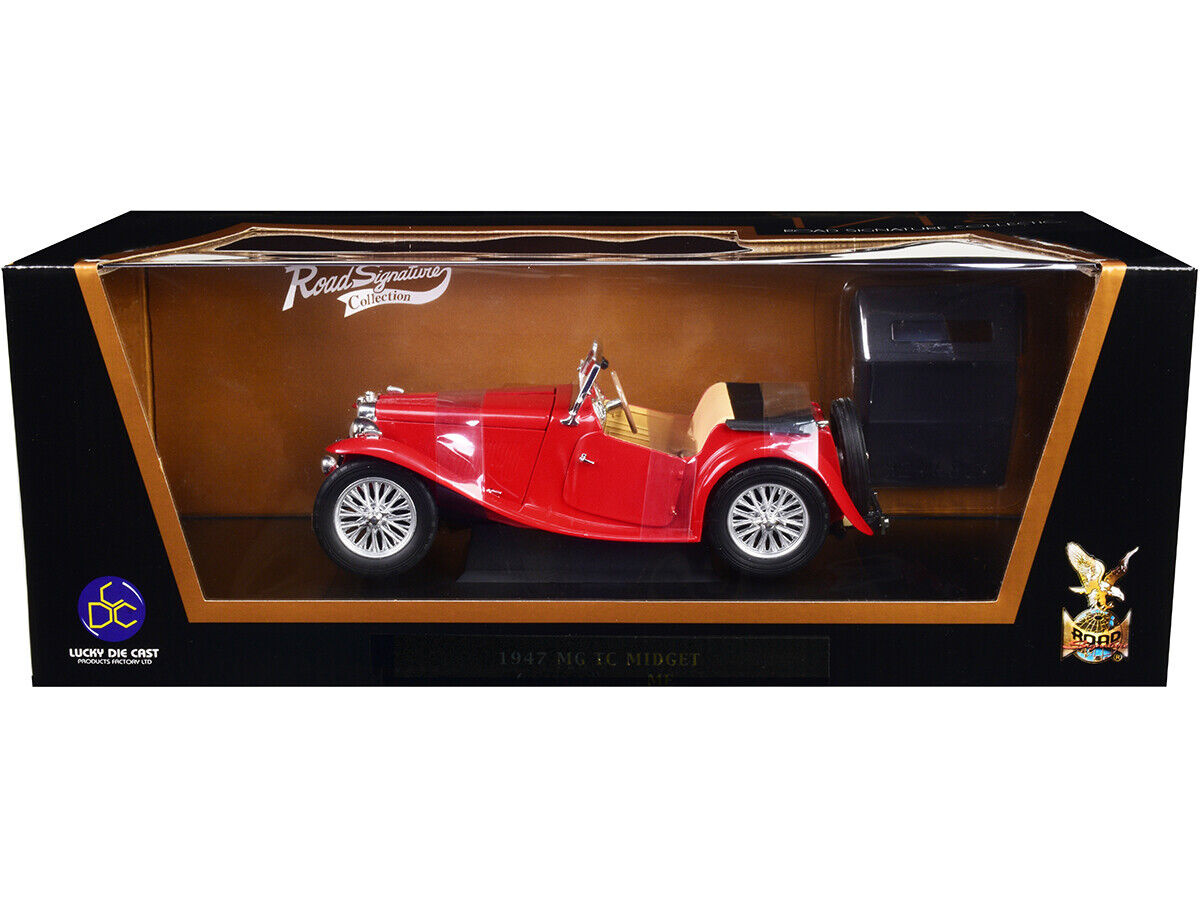 MG TC Midget 1947 Verte - Road Signature 1/18 - Miniature Occasion Avec Boîte