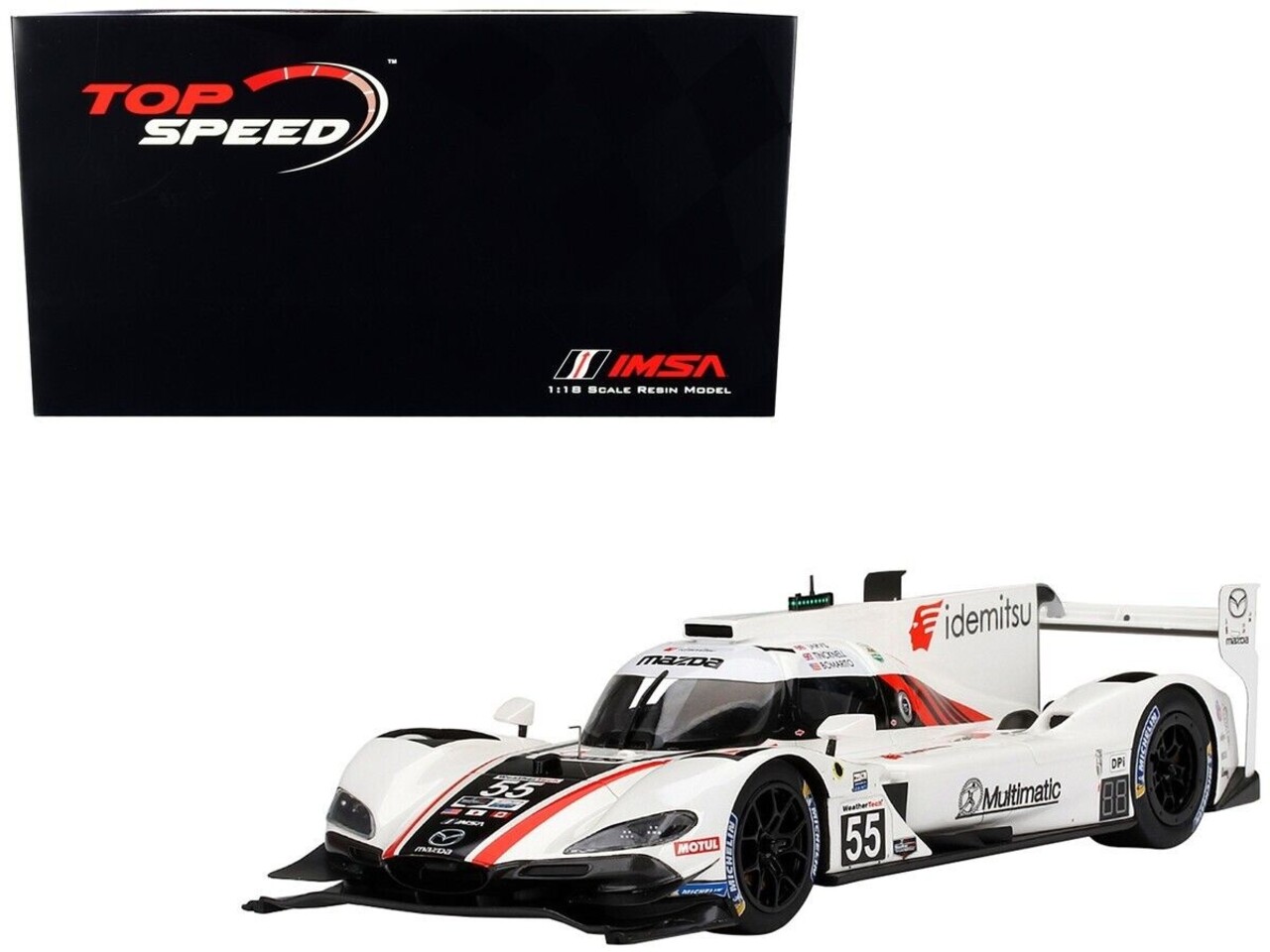 Mazda Mazda RT-24P 2.0L Turbo #55 DPI Team Mazda Motorsports 3rd 24 Daytona 2021 - 1:18 - TrueScale Miniatures Mazda Mazda RT-24P 2.0L Turbo #55 DPI Team Mazda Motorsports 3rd 24 Daytona 2021 - 1:18 - TrueScale Miniatures