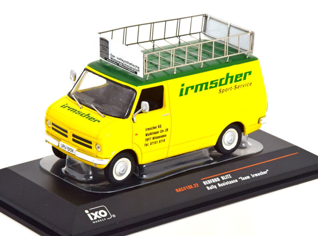 Bedford Bedford Blitz Team Irmscher Rally Assistance 1969 (+ Roof Rack) - 1:43 - IXO Models Bedford Bedford Blitz Team Irmscher Rally Assistance 1969 (+ Roof Rack) - 1:43 - IXO Models