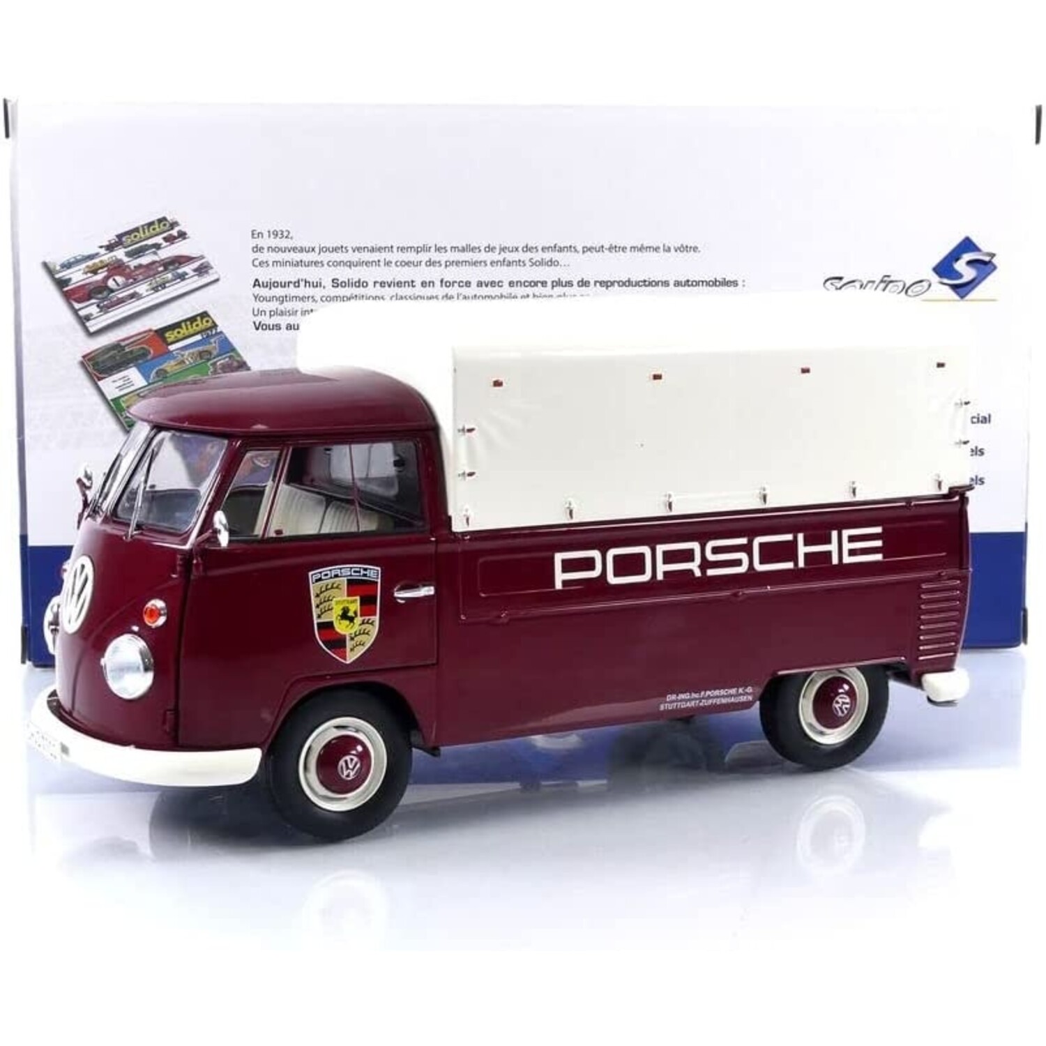 Volkswagen T1 Pick-Up 'Porsche Service' 1950 - 1:18 - Solido - HMKT