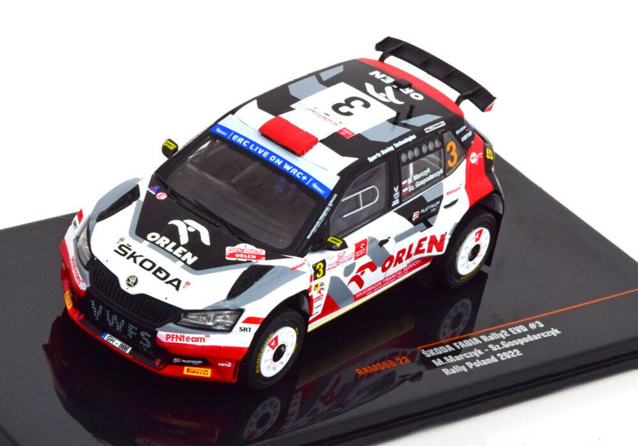 Skoda Skoda  Fabia Rally 2 Evo #3 Rally WM Rally Poland 2022 - 1:43 - IXO Models Skoda Skoda  Fabia Rally 2 Evo #3 Rally WM Rally Poland 2022 - 1:43 - IXO Models