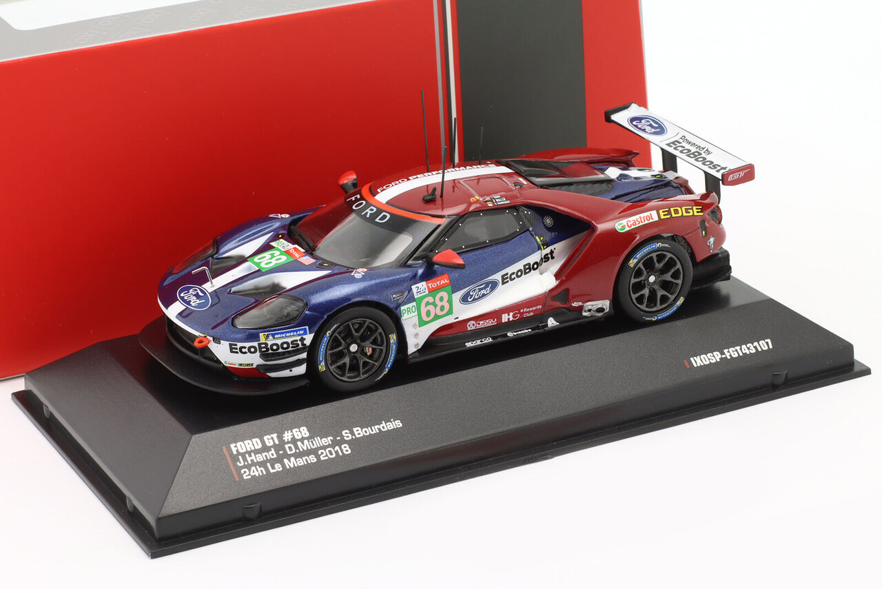 Ford Ford GT Ecoboost 3.5L Turbo V6 #68 Team Ford Chip Ganassi USA 3rd LMGTE Pro Class 24H Le Mans 2018 - 1:43 - IXO Models