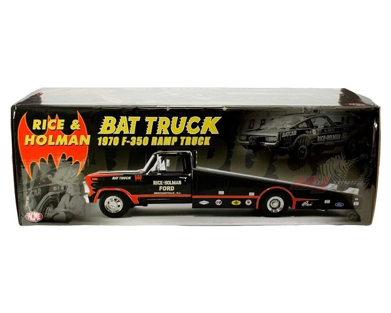 Ford Ford F-350 Ramp Truck Car Transporter Holman Batcar 1970 - 1:18 - ACME Ford Ford F-350 Ramp Truck Car Transporter Holman Batcar 1970 - 1:18 - ACME