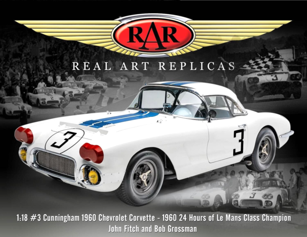 Chevrolet Chevrolet Corvette C1 Coupe 4.6L V8 #3 Team B.S.Cunningham Winner 24H Le Mans 1960 - 1:18 - ACME Chevrolet Chevrolet Corvette C1 Coupe 4.6L V8 #3 Team B.S.Cunningham Winner 24H Le Mans 1960 - 1:18 - ACME