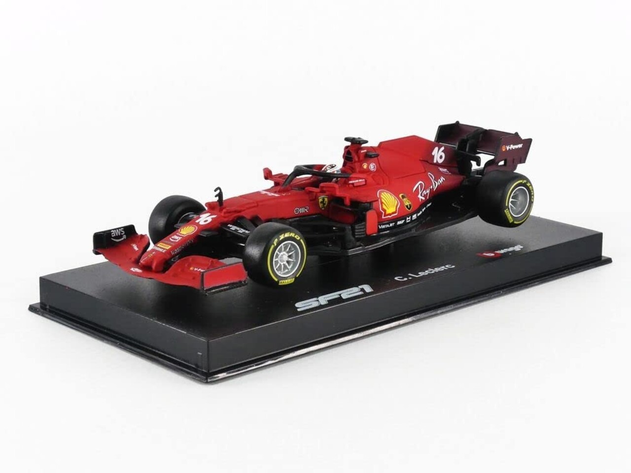 Formule 1 Ferrari F1 SF21 #16 Team Scuderia Ferrari Mission Winnow Season 2021 C.Leclerc + Pilot + Showcase - 1:43 - Bburago