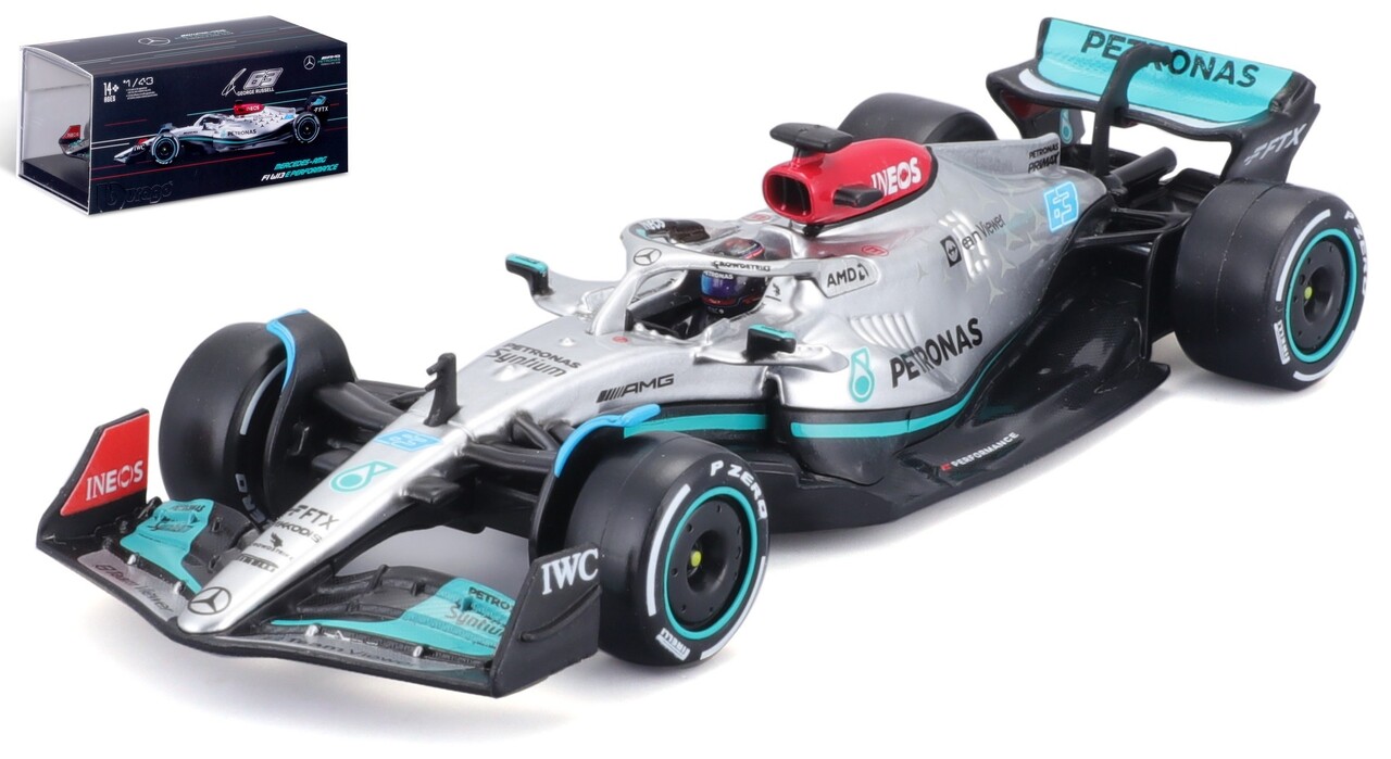 Formule 1 Mercedes AMG W13E Performance #63 Season Car 2022 (G.Russell) - 1:43 - Bburago Formule 1 Mercedes AMG W13E Performance #63 Season Car 2022 (G.Russell) - 1:43 - Bburago