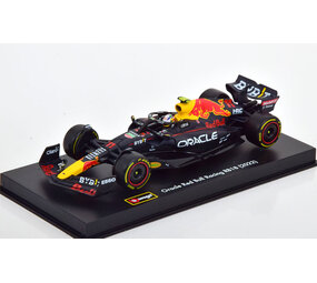 Formule 1 Red Bull RB18 #11 Team Oracle Season Car 2022 (S. Perez) + Helmet + Plastic Showcase - 1:43 - Bburago Formule 1 Red Bull RB18 #11 Team Oracle Season Car 2022 (S. Perez) + Helmet + Plastic Showcase - 1:43 - Bburago