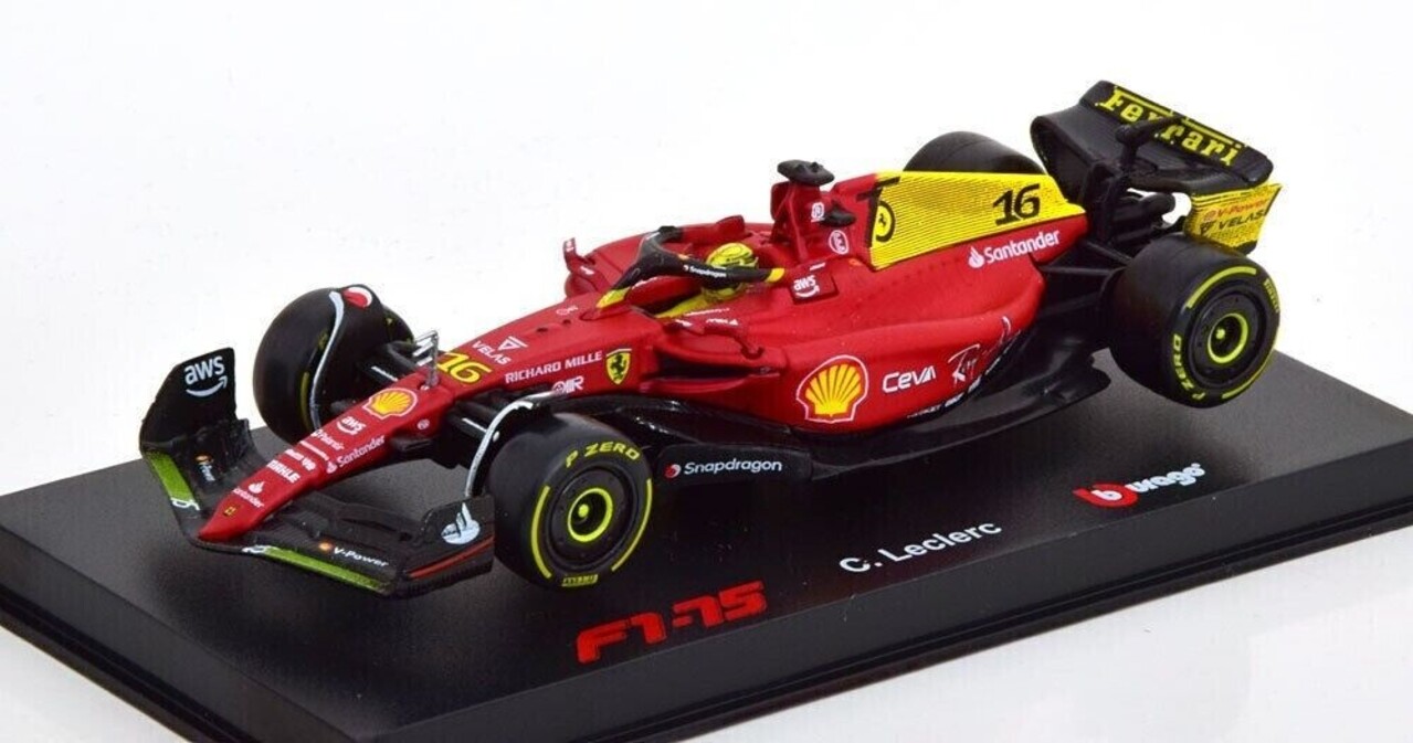 Formule 1 Ferrari F1-75 #16 GP Monza Italy 2022 (C.Leclerc) - 1:43 - Bburago Formule 1 Ferrari F1-75 #16 GP Monza Italy 2022 (C.Leclerc) - 1:43 - Bburago