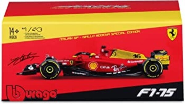 Formule 1 Ferrari F1-75 #16 GP Monza Italy 2022 (C.Leclerc) - 1:43 - Bburago Formule 1 Ferrari F1-75 #16 GP Monza Italy 2022 (C.Leclerc) - 1:43 - Bburago