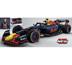 Formule 1 Red Bull RB18 #1 Team OracleWorld Champion Season 2022 (M.Verstappen) + Helmet + Plastic Showcase - 1:43 - Bburago Formule 1 Red Bull RB18 #1 Team OracleWorld Champion Season 2022 (M.Verstappen) + Helmet + Plastic Showcase - 1:43 - Bburago