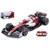 Formule 1 Alfa Romeo F1 C42 #24 Team Orlen Racing GP Bahrain 2022 (G.Zhou) + Helmet + Plastic Showcase - 1:43 - Bburago Formule 1 Alfa Romeo F1 C42 #24 Team Orlen Racing GP Bahrain 2022 (G.Zhou) + Helmet + Plastic Showcase - 1:43 - Bburago