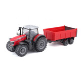 Massey Ferguson Massey Ferguson 8740S Tractor + Tipping Trailer - 1:50 - Bburago Massey Ferguson Massey Ferguson 8740S Tractor + Tipping Trailer - 1:50 - Bburago