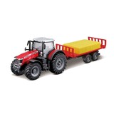 Massey Ferguson Massey Ferguson 8740S Tractor + Trailer + Hay Bales 2016 - 1:50 - Bburago Massey Ferguson Massey Ferguson 8740S Tractor + Trailer + Hay Bales 2016 - 1:50 - Bburago