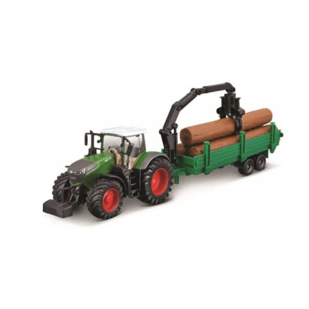 Fendt Fendt Vario 1050 Tractor + Trailer + Logging  Forwarder + Logs - 1:50 - Bburago Fendt Fendt Vario 1050 Tractor + Trailer + Logging  Forwarder + Logs - 1:50 - Bburago