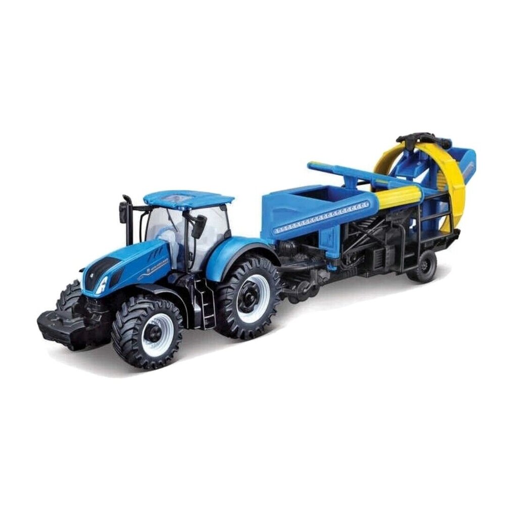 New Holland New Holland T7.315 Tractor + Cultivator Trailer 2016 - 1:50 - Bburago New Holland New Holland T7.315 Tractor + Cultivator Trailer 2016 - 1:50 - Bburago
