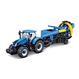 New Holland New Holland T7.315 Tractor + Cultivator Trailer 2016 - 1:50 - Bburago New Holland New Holland T7.315 Tractor + Cultivator Trailer 2016 - 1:50 - Bburago