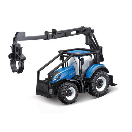 New Holland New Holland T7.315 Tractor + Logging Forwarder 2016 - 1:50 - Bburago New Holland New Holland T7.315 Tractor + Logging Forwarder 2016 - 1:50 - Bburago