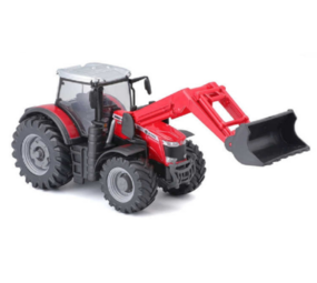 Massey Ferguson Massey Ferguson 8740S Tractor + Front Scraper / Loader - 1:50 - Bburago Massey Ferguson Massey Ferguson 8740S Tractor + Front Scraper / Loader - 1:50 - Bburago