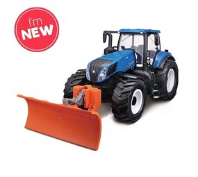 New Holland New Holland T7.315 Tractor + Snow Plough  2009 - 1:32 - Bburago New Holland New Holland T7.315 Tractor + Snow Plough  2009 - 1:32 - Bburago