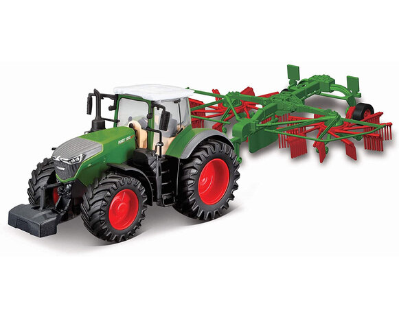 Fendt Fendt Vario 1050 Tractor + Whirl Rake Trailer 2016 - 1:50 - Bburago Fendt Fendt Vario 1050 Tractor + Whirl Rake Trailer 2016 - 1:50 - Bburago