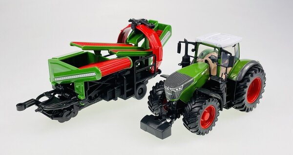 Fendt Fendt Vario 1050 Tractor + Cultivator Trailer 2016 - 1:50 - Bburago Fendt Fendt Vario 1050 Tractor + Cultivator Trailer 2016 - 1:50 - Bburago