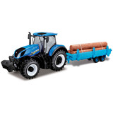 New Holland New Holland T7HD Tractor + Logging Transport Trailer - 1:32 - Bburago New Holland New Holland T7HD Tractor + Logging Transport Trailer - 1:32 - Bburago
