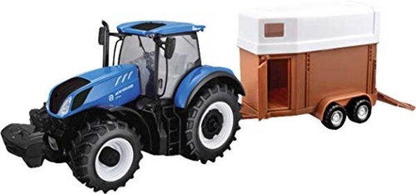 New Holland New Holland T7000 Tractor + Horse Trailer - 1:32 - Bburago
